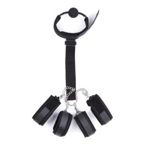Ağız Toplu El Ayak Bağlama Kemeri Siyah
