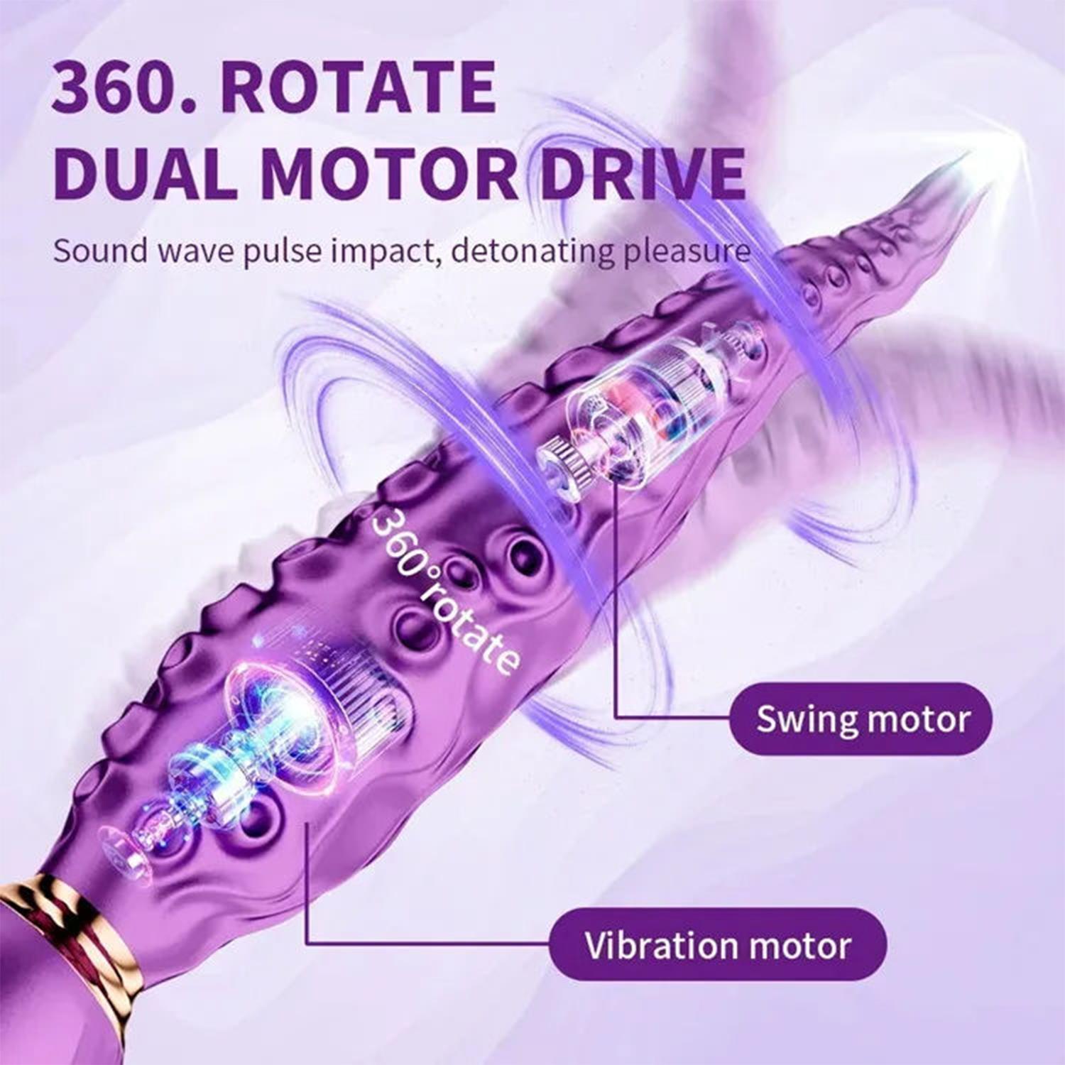 Ahtapot Dokunaç Tasarımlı Titreşimli Masaj Aleti – 7 Farklı Mod, USB Şarjlı, Silikon - Görsel 3