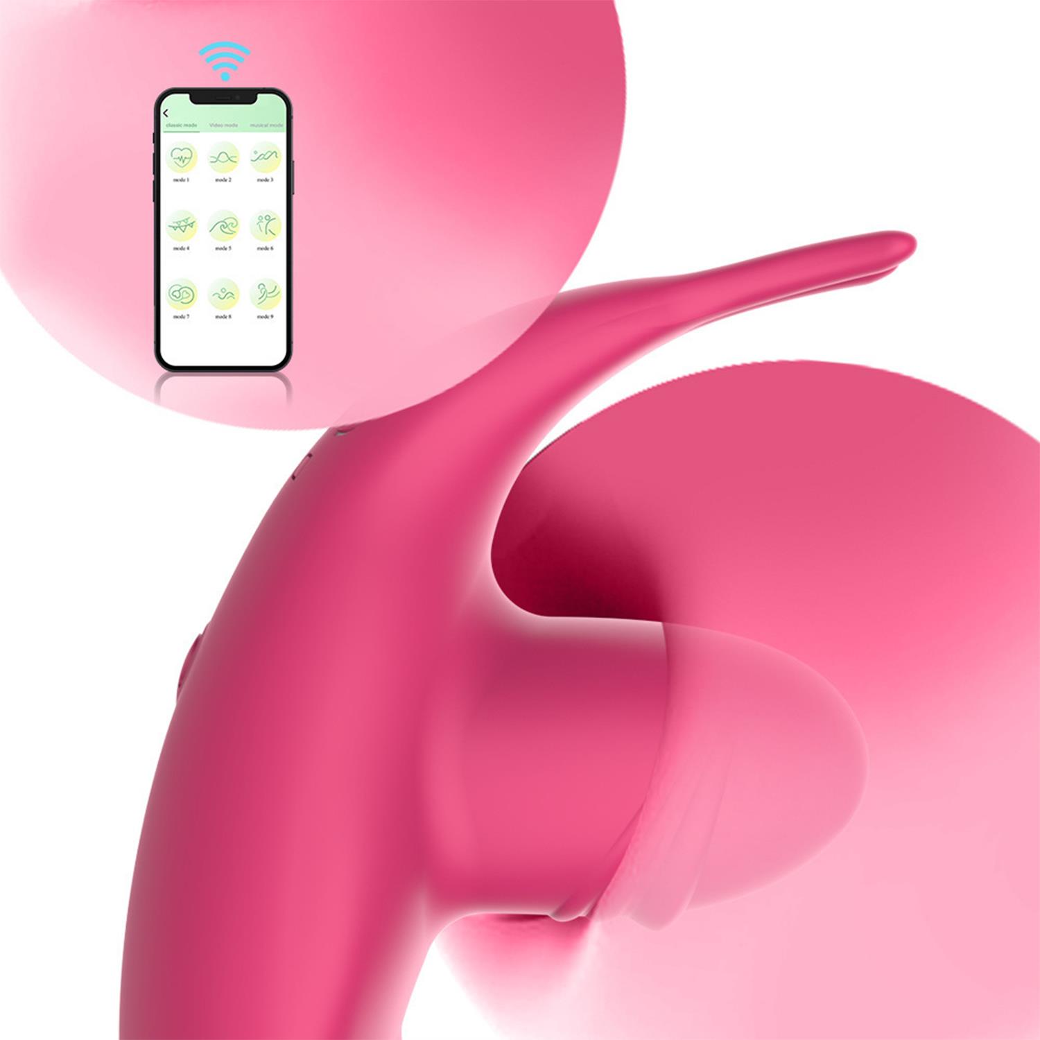 Akıllı Telefon Uyumlu Manyetik Şarjlı Çift Motorlu Vibratör Rose – G Noktası ve Klitoris Uyarıcı - Görsel 5