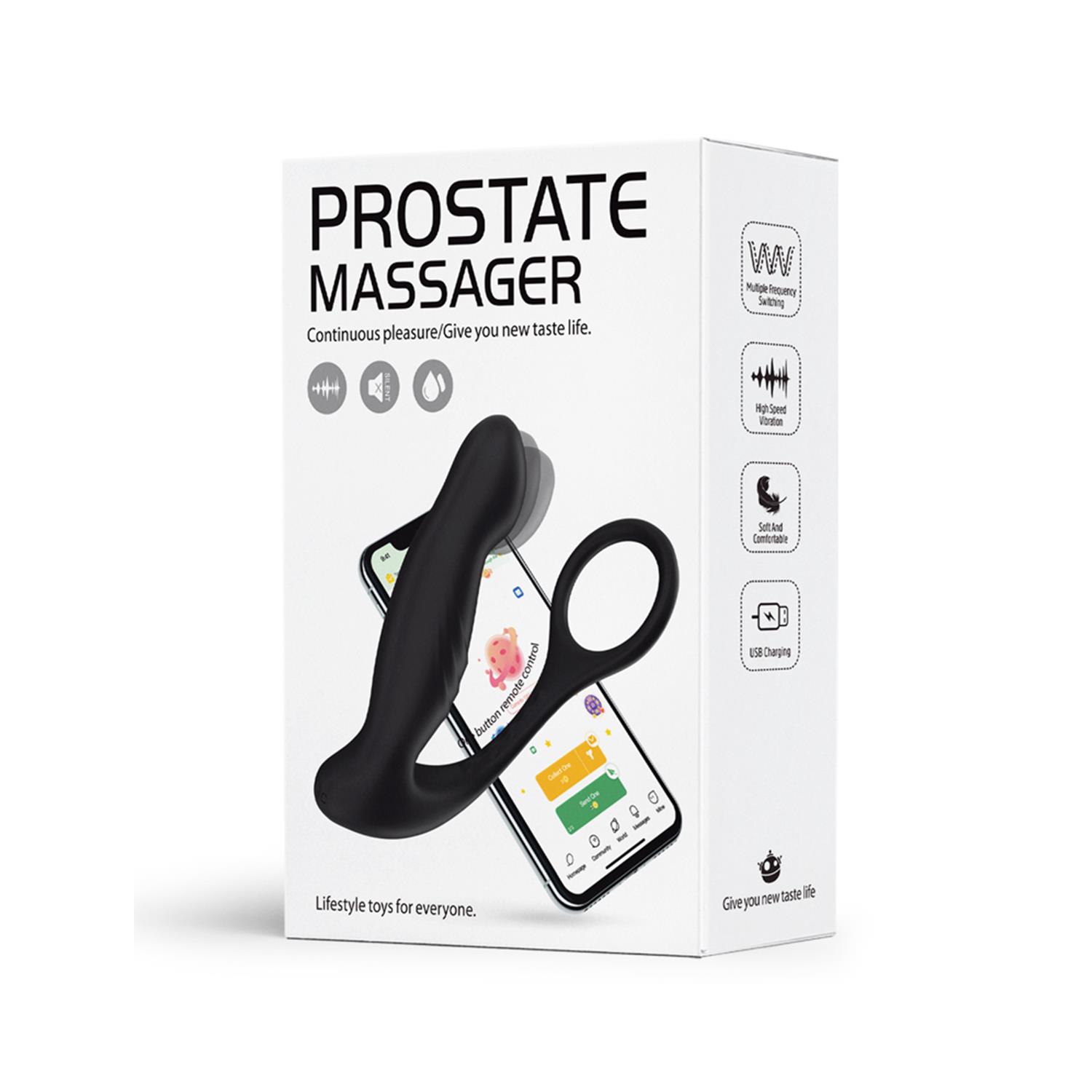 APP Kontrollü Titreşimli Anal Masaj Aleti Siyah – 10+10 Mod, USB Şarjlı, Sessiz & Su Geçirmez - Görsel 2