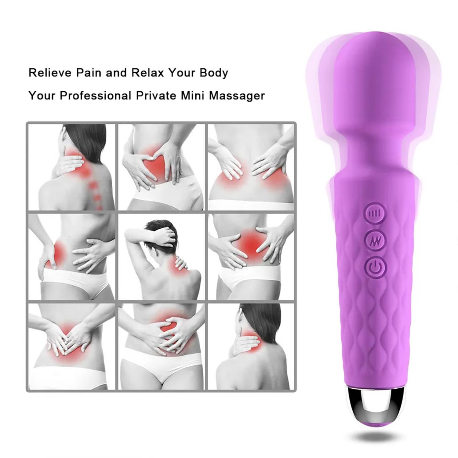 Bükülebilir Başlıklı Wand Vibratör Mor - Görsel 5