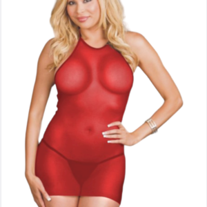 Büyük Beden Kırmızı Fantazi Seksi Tül Babydoll TG273223 - Tegan
