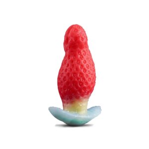 Çilek Tasarımlı Silikon Anal Plug Büyük – Renkli, Eğlenceli ve Konforlu Deneyim