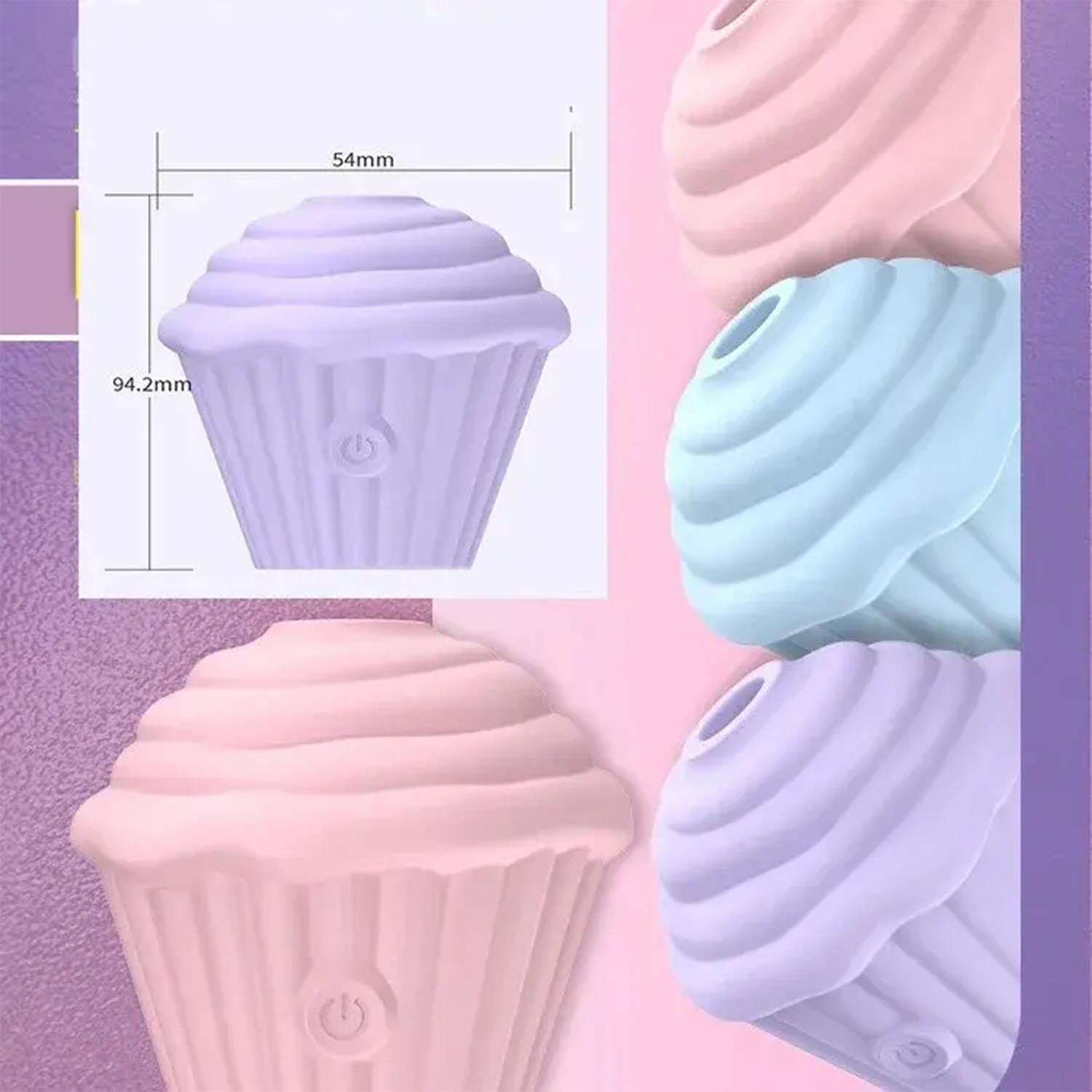 Cupcake Tasarımlı 5 Modlu Şarjlı Klitoral Uyarıcı Pembe - Görsel 4