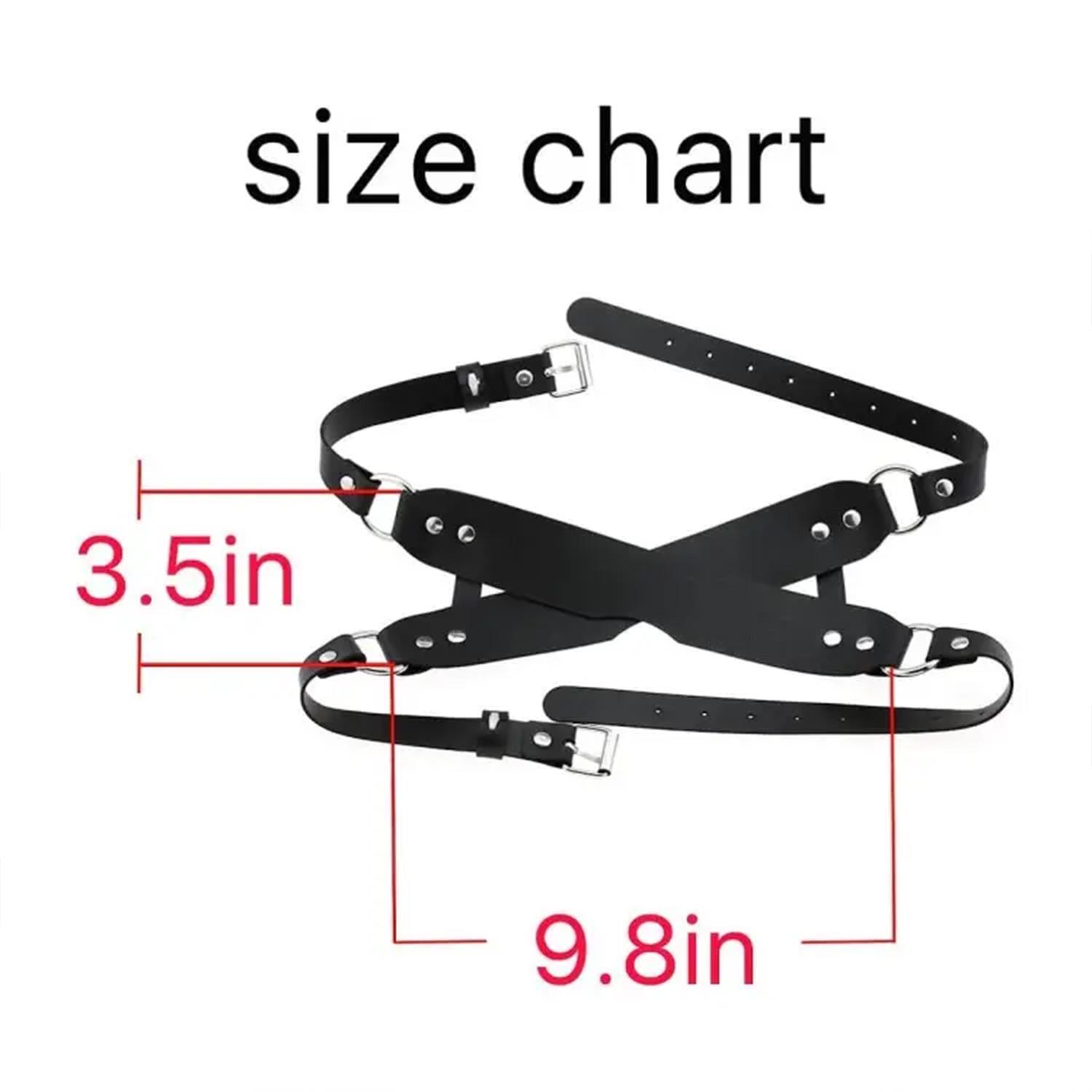 Deri Çapraz Göz Maskesi Ayarlanabilir Harness - Görsel 5