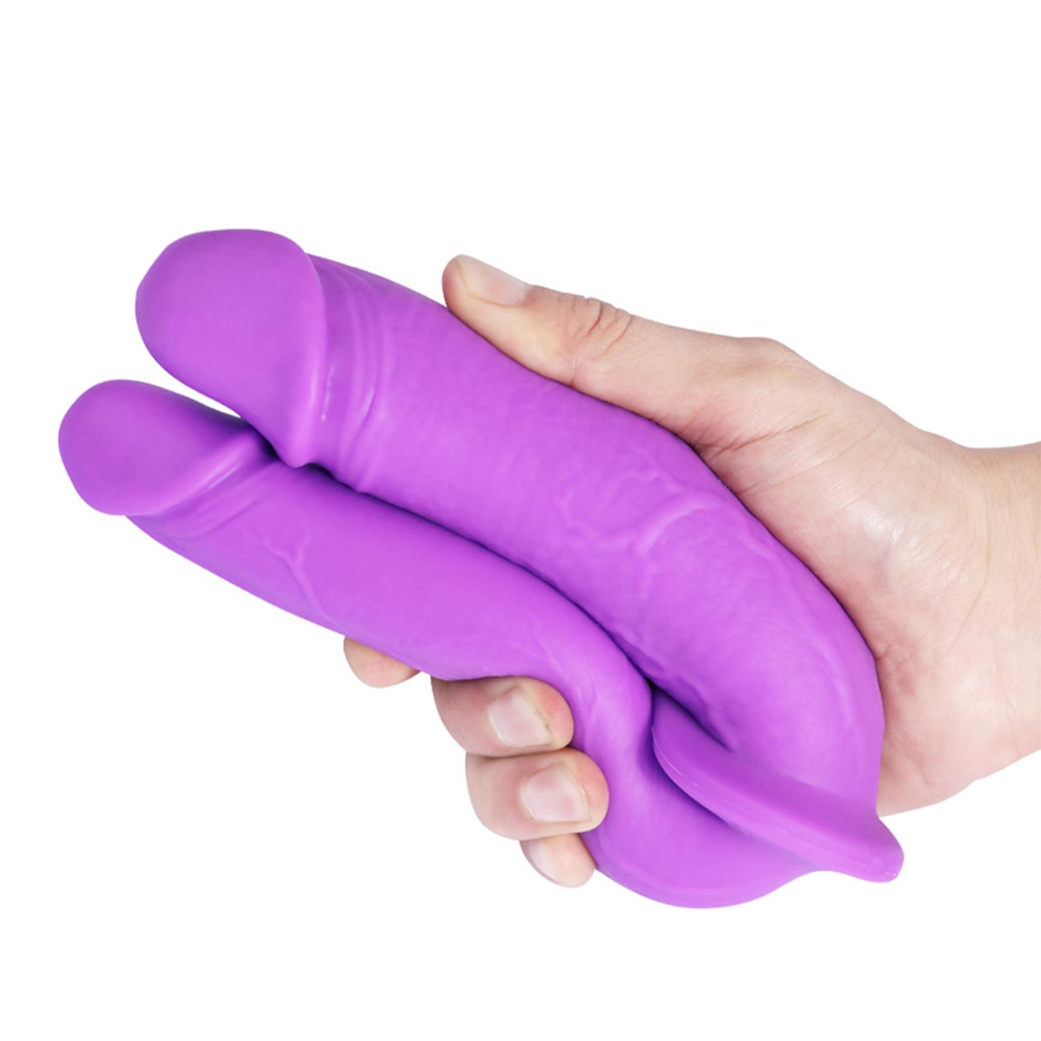Double Dildo Mor 41 cm - Görsel 2