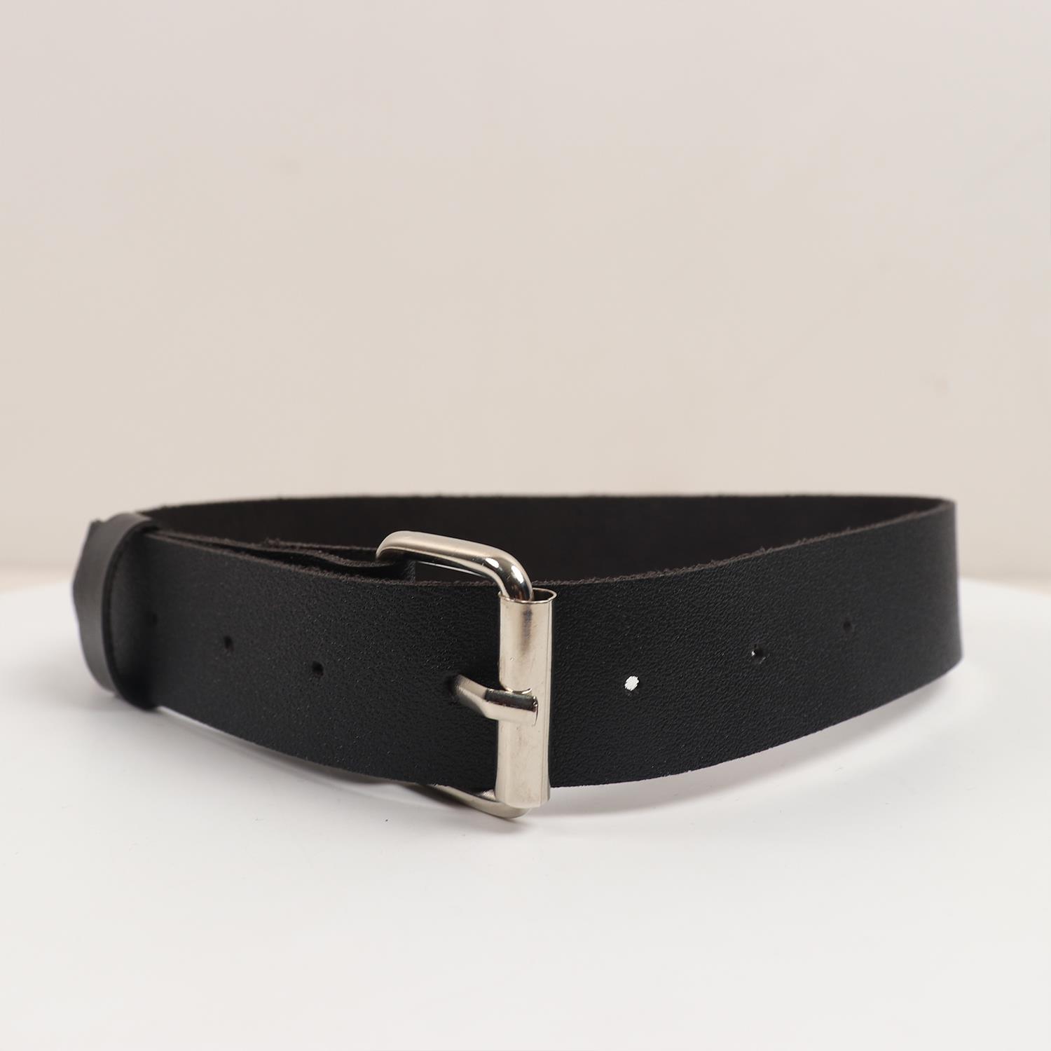 Deri Fırfırlı Choker Harness Kolye Siyah - Görsel 4