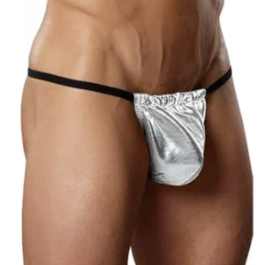 Fantazi Gümüş Renk Lame Erkek String-Tanga TG274579 - Tegan