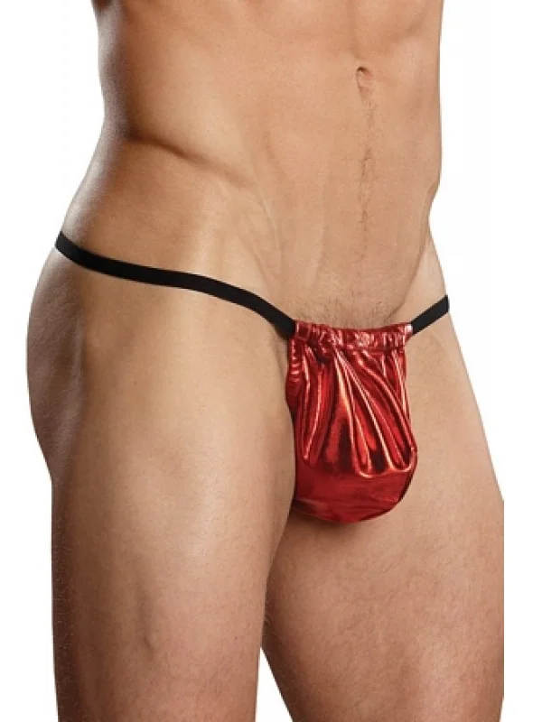 Fantazi Kımızı Lame Erkek String-Tanga TG274580 - Tegan