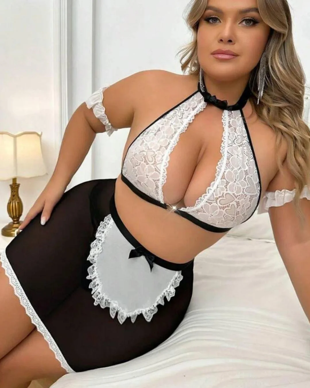 Fantazi Seksi Halkalı Dantelli Babydol Gecelik TG279235 - Tegan