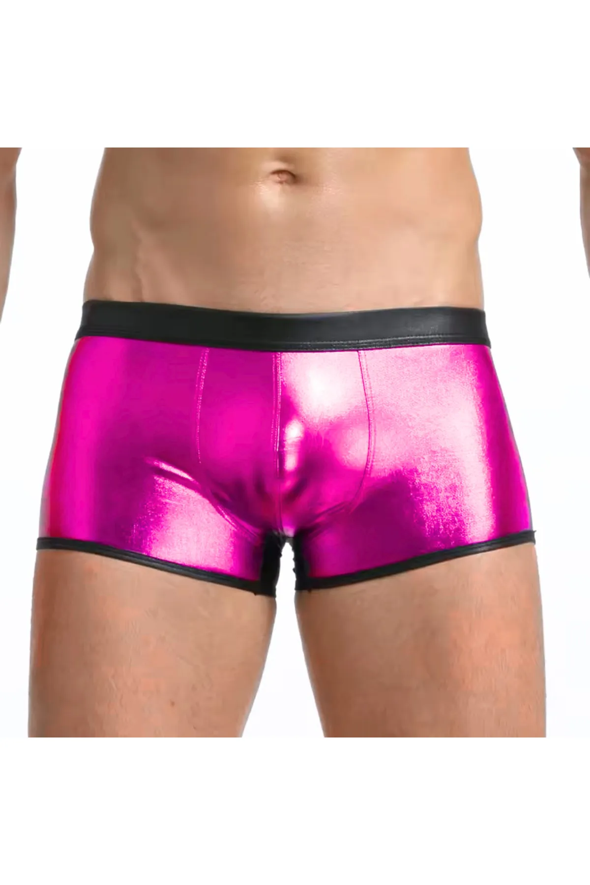 Fantezi Deri Görünümlü Pembe Erkek Boxer - Fantezi Tanga TG274608 - Tegan