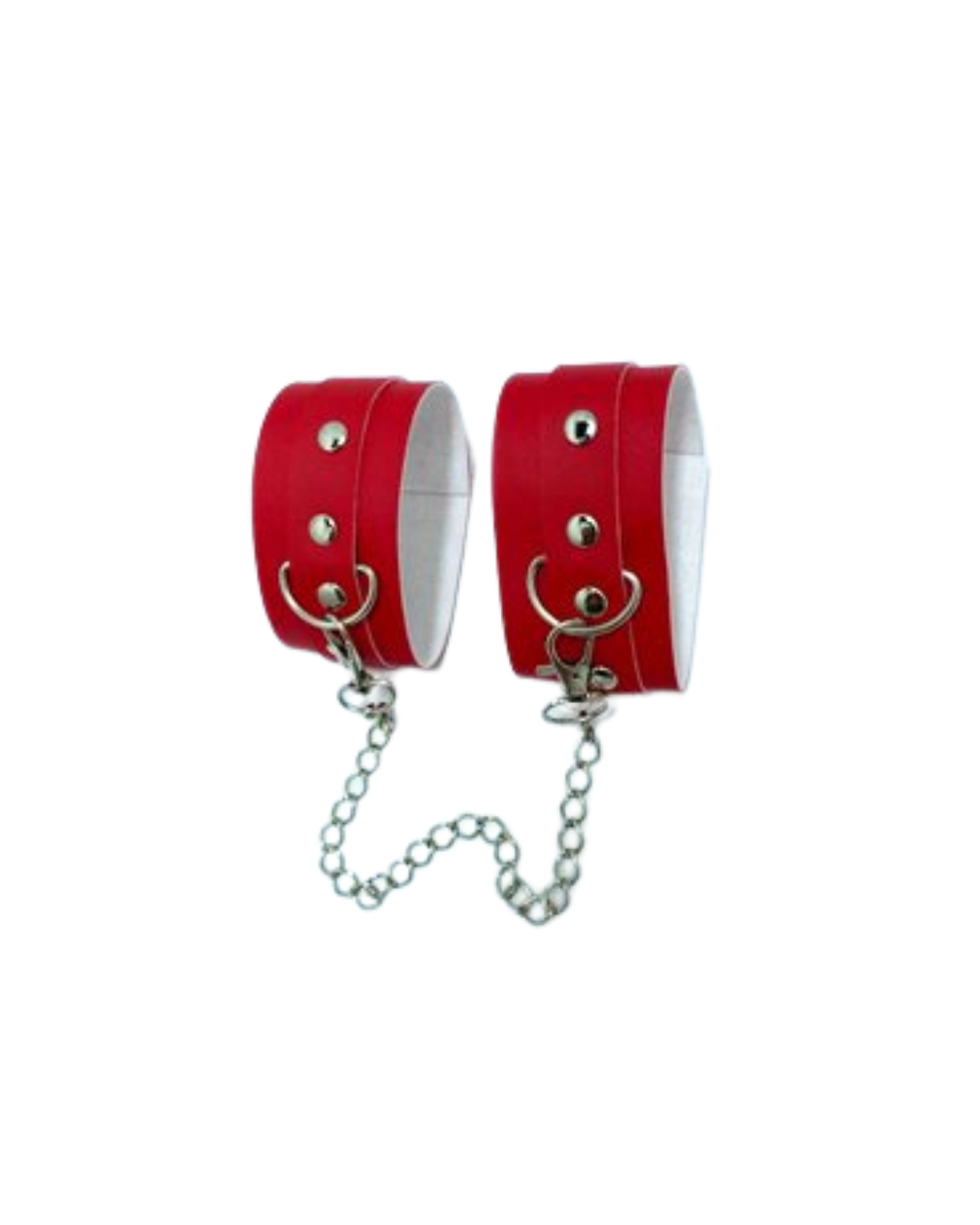 Fantezi Deri Seksi Kırmızı Kedi Maske Kelepçe Kırbaç Seti ( 3'lü set) TG275367 - Tegan