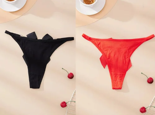 Fantezi Kadın 2'li Fiyonklu Halkalı Tanga TG270044 - Tegan