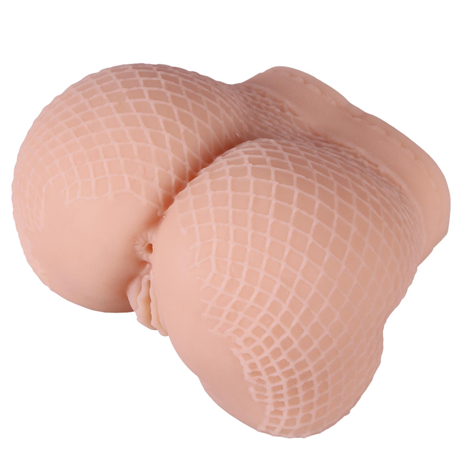 Gerçekçi File Desenli Kalça Mastürbatör – Çift Kanallı, 950 Gram, 16×15.5×9.5 cm - Görsel 4