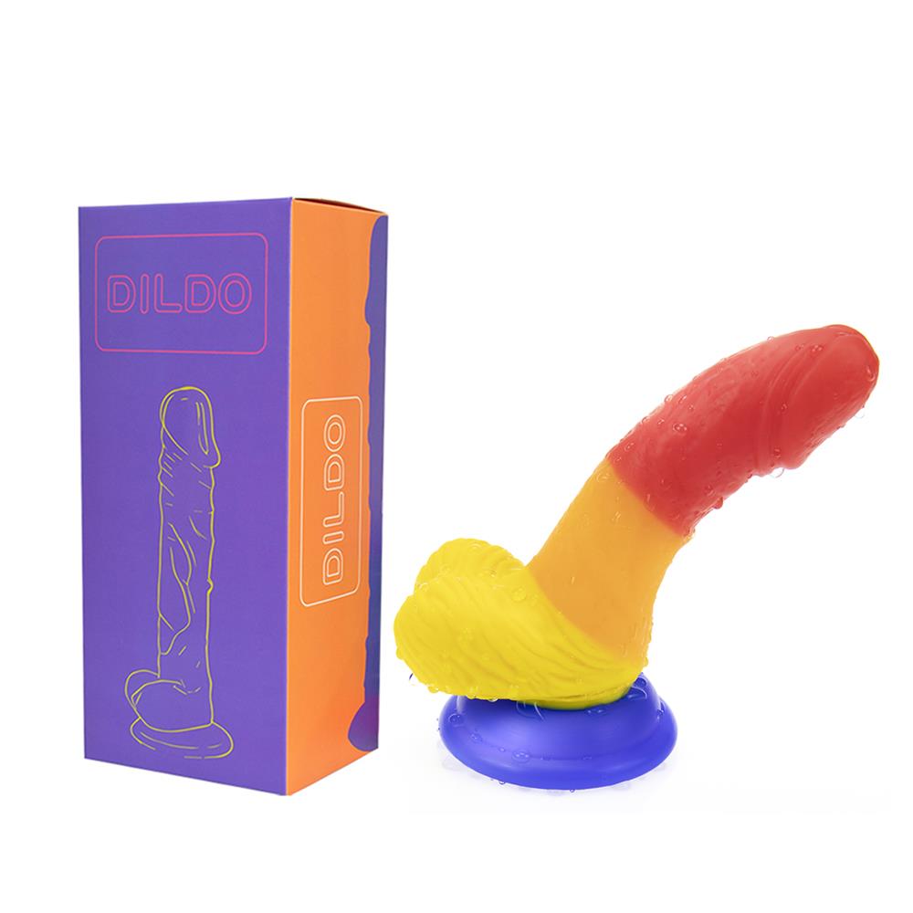 Gökkuşağı Realistik Dildo 12cm - Görsel 3