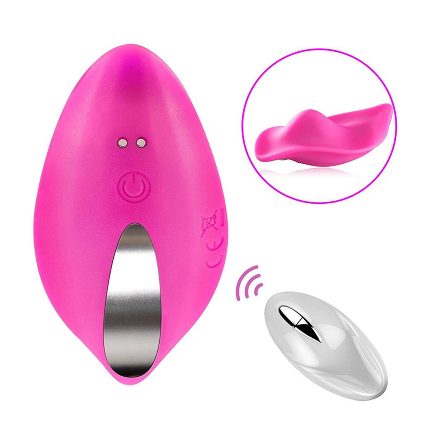 Kablosuz Uzaktan Kumandalı Giyilebilir Klitoral Vibratör Rose – USB Şarjlı, Sessiz ve Su Geçirmez