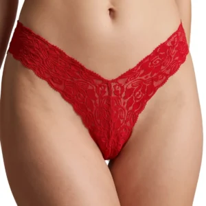 Kırmızı Çiçek Desenli Dantel String Külot TM1526 - Tegan