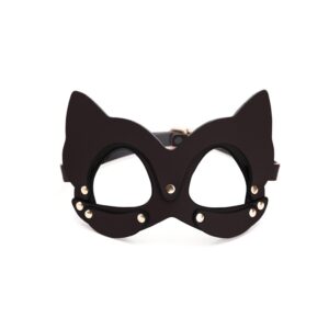 Deri Fantezi Maske Siyah