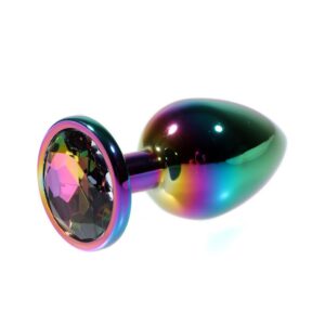 Rainbow Metal Rainbow Taşlı Anal Plug Küçük Boy