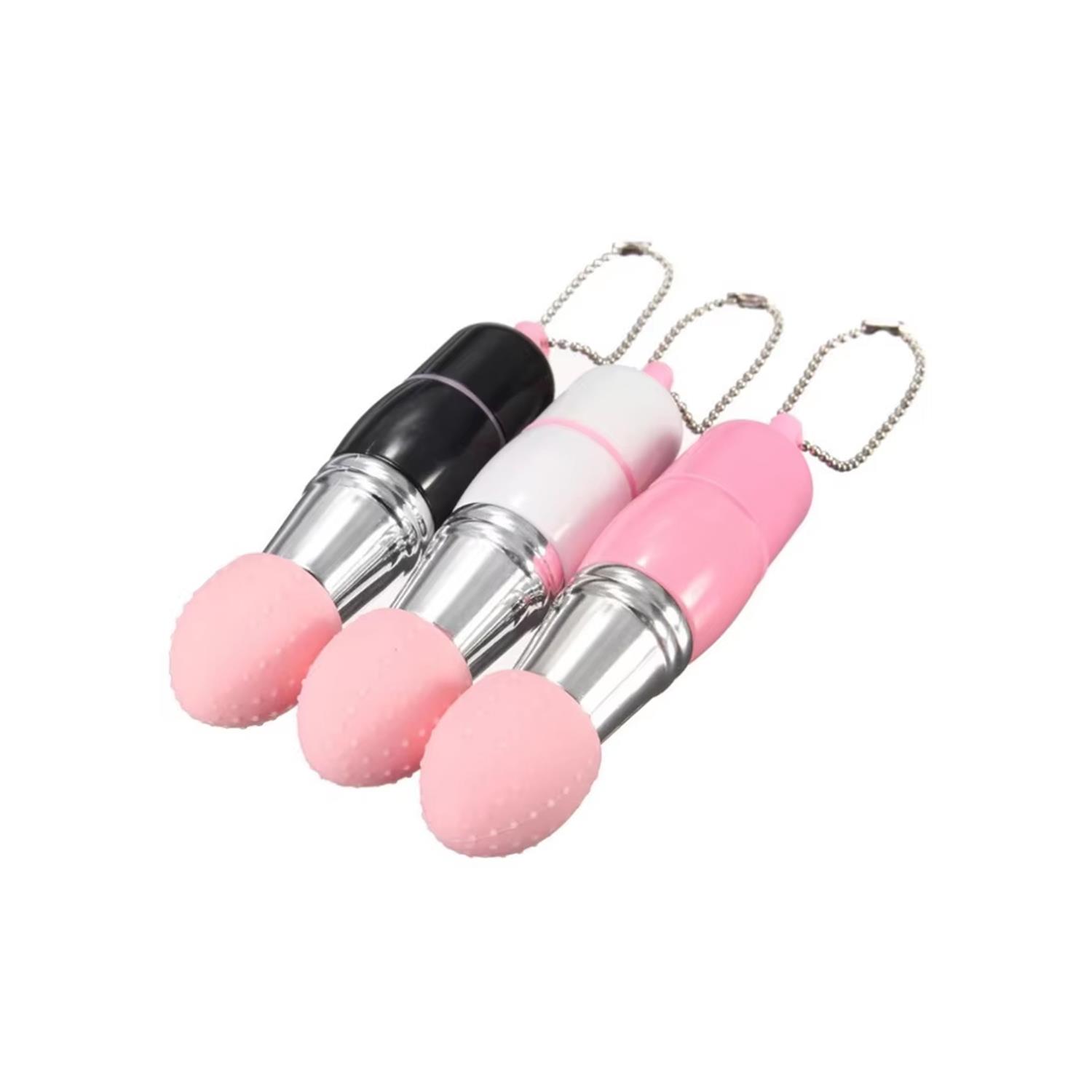 Mini Anahtarlık Vibratör – 3 Başlıklı Kompakt Masaj Cihazı Beyaz - Görsel 4
