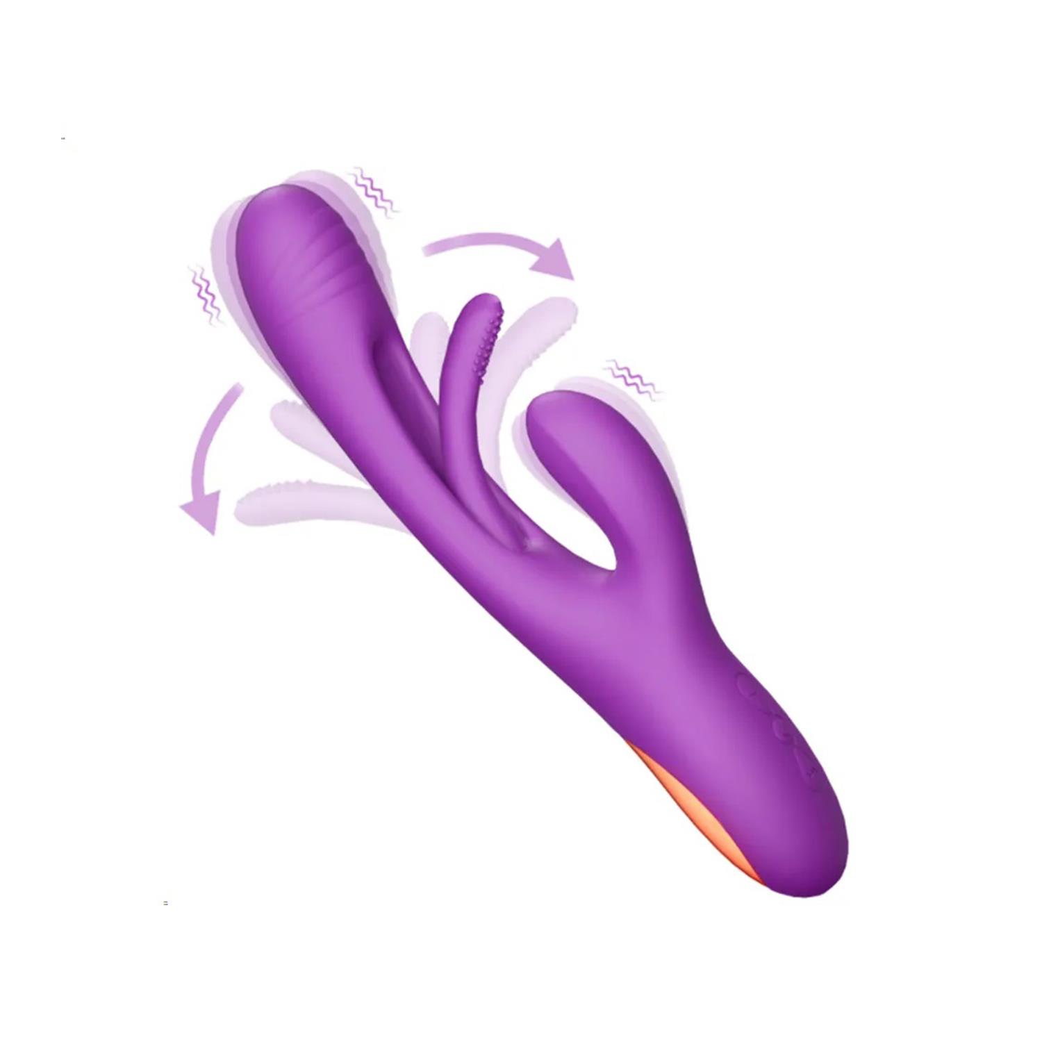 Modern 3 Modlu Rabbit Vibrator Mor