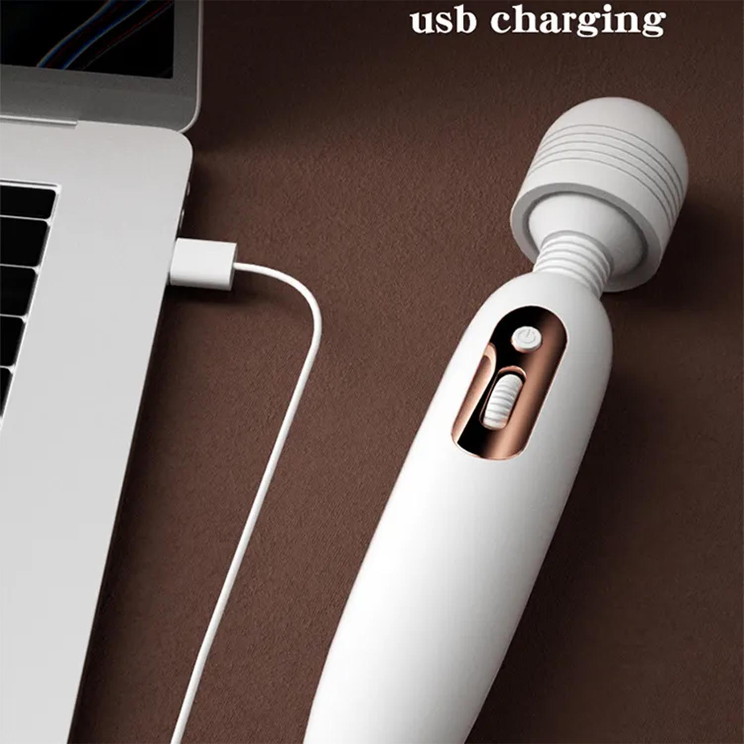 Modern Masaj Wand Vibratör Beyaz - Görsel 5