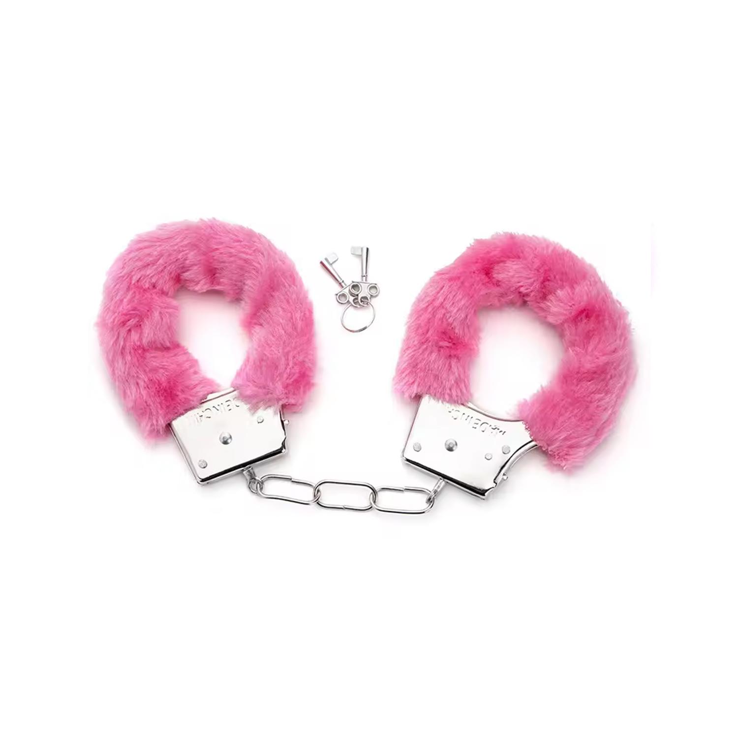 Peluşlu Metal Fantezi Kelepçe Pembe - Görsel 2