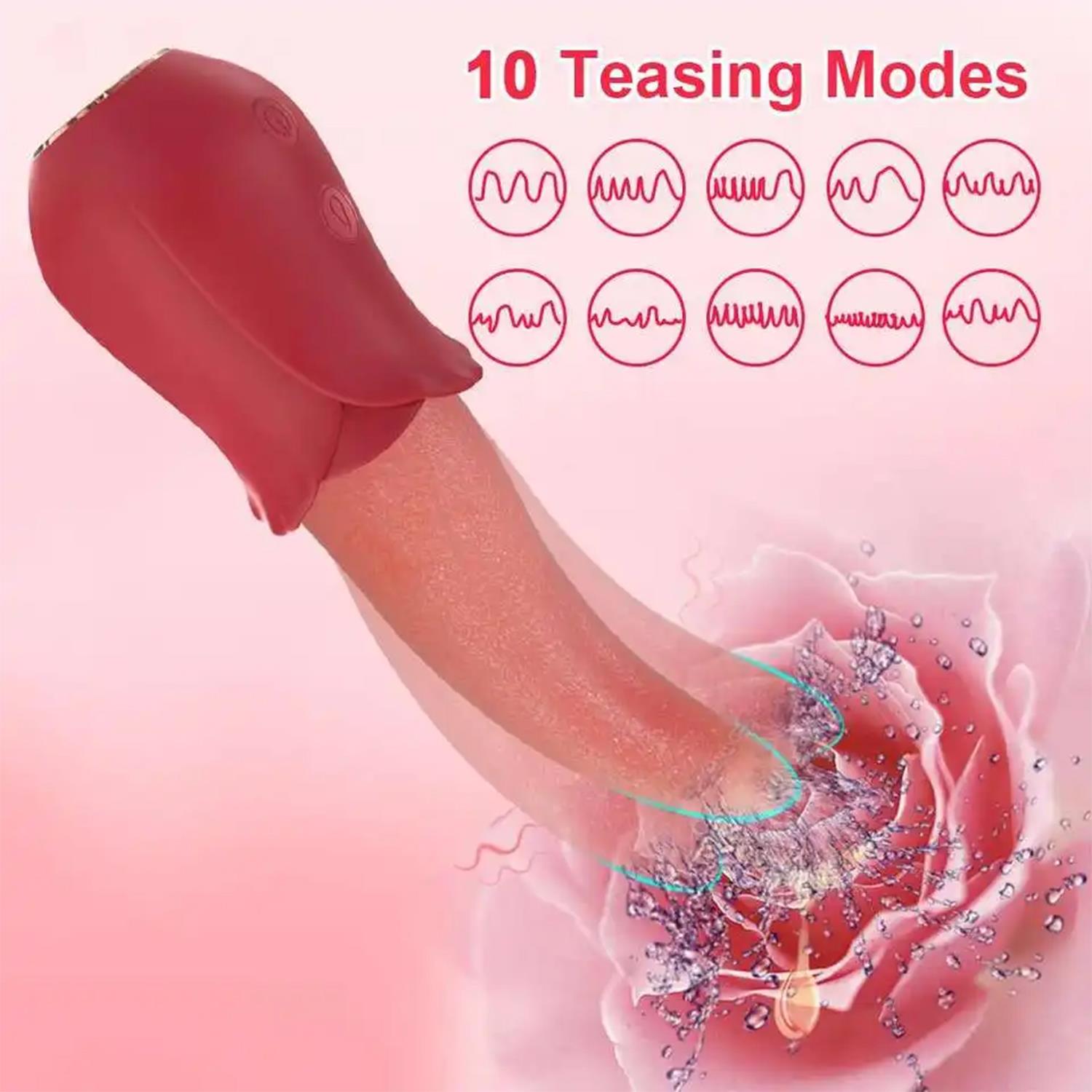 Pembe Tilki Dil Yalama Klitoral Uyarıcı Vibratör - Görsel 5