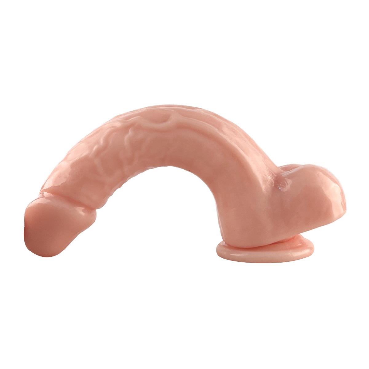 Pembe Tilki Vakum Tabanlı Ten Rengi Realistik Dildo 21cm - Görsel 3