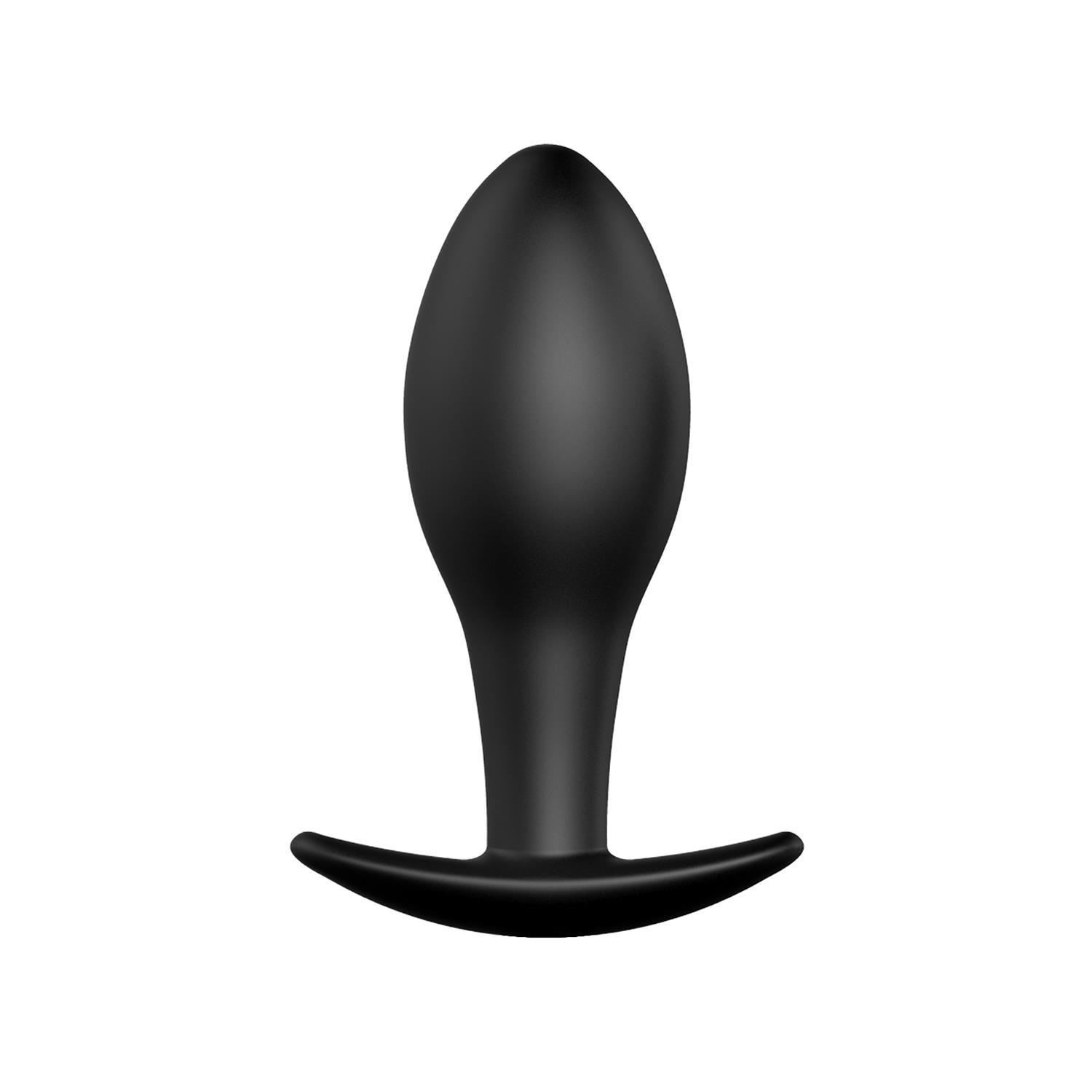 Pretty Love Siyah Kadife Dokulu Silikon Anal Plug