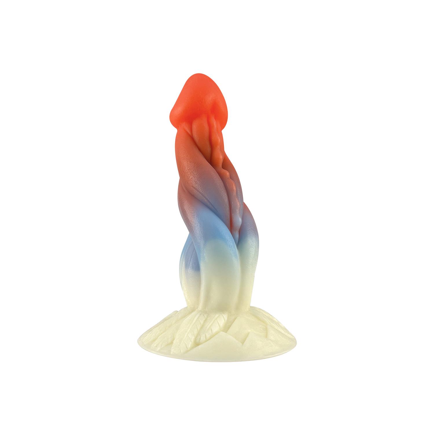 Renkli Spiral Tasarımlı Fantasy Dildo – Yumuşak Silikon, Gerçekçi Dokulu - Görsel 4
