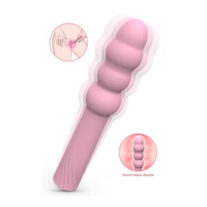 S-Hande East Pear Şarjlı 9 Modlu Gourd Shape Vibratör Pembe