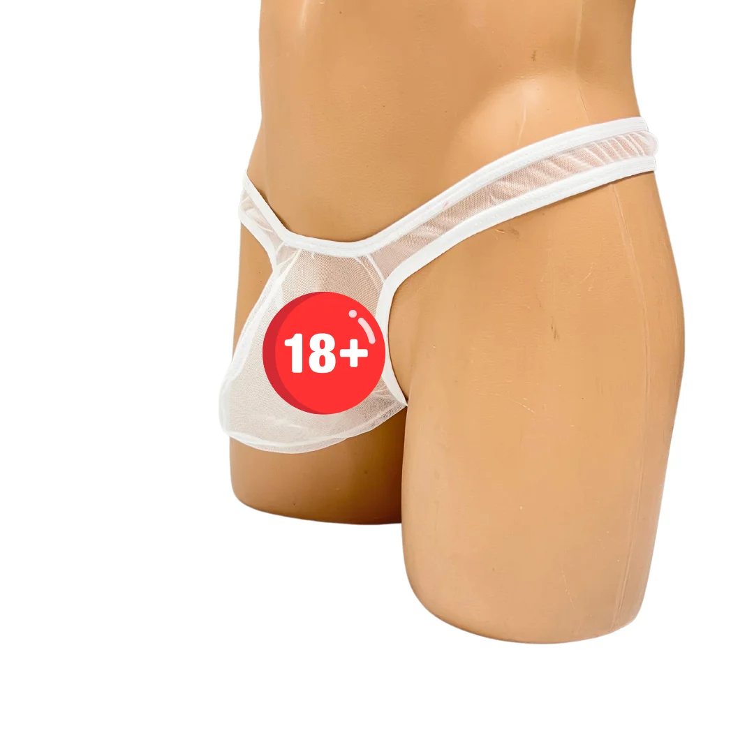 Tegan Fantezi Seksi Beyaz Transparan Erkek İç Çamaşırı TG274584 - Tegan