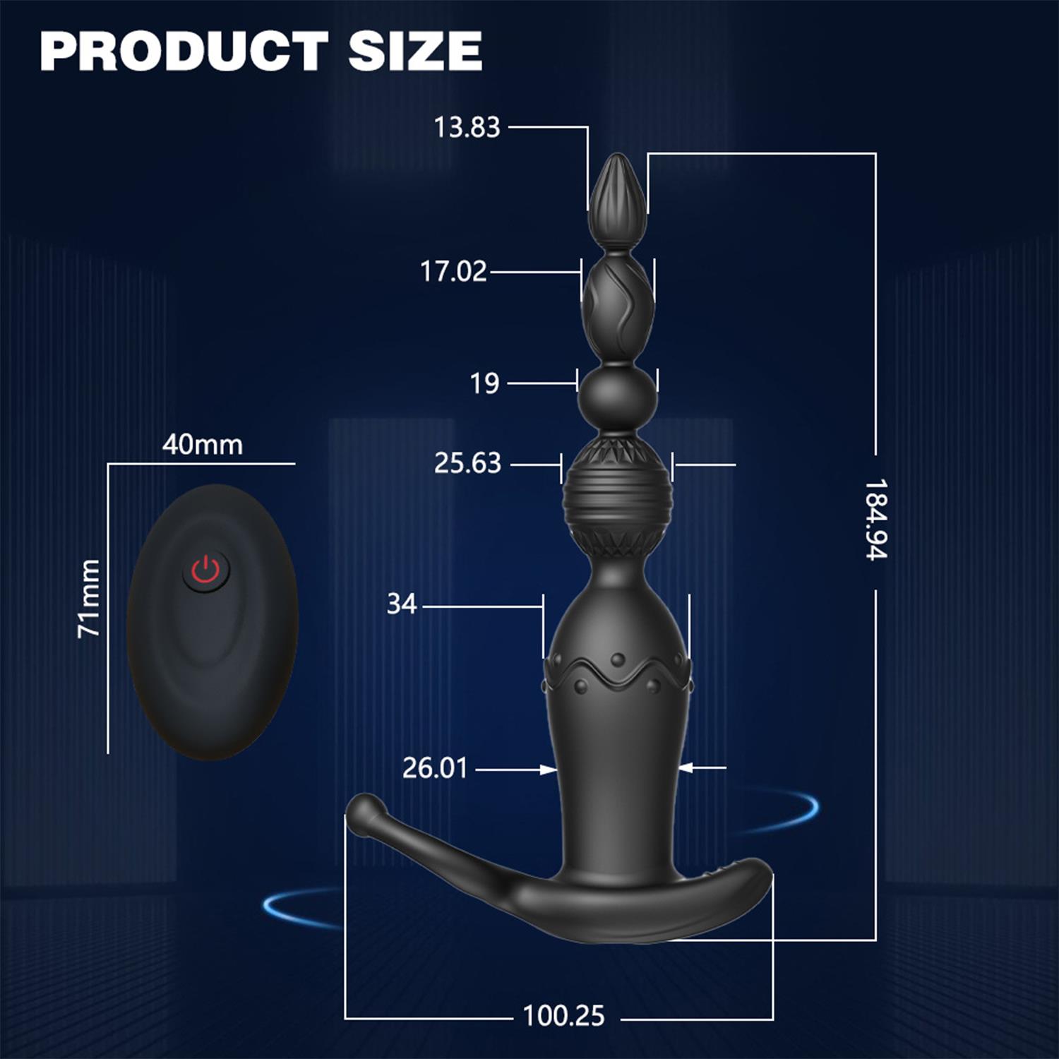 Telefon Kontrollü Anal Vibratör ve Penis Halkası Siyah - Görsel 2