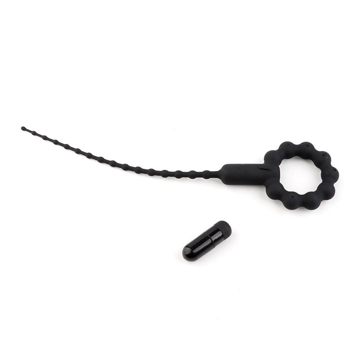 Titreşimli Boğumlu Penis Plug Siyah - Görsel 2