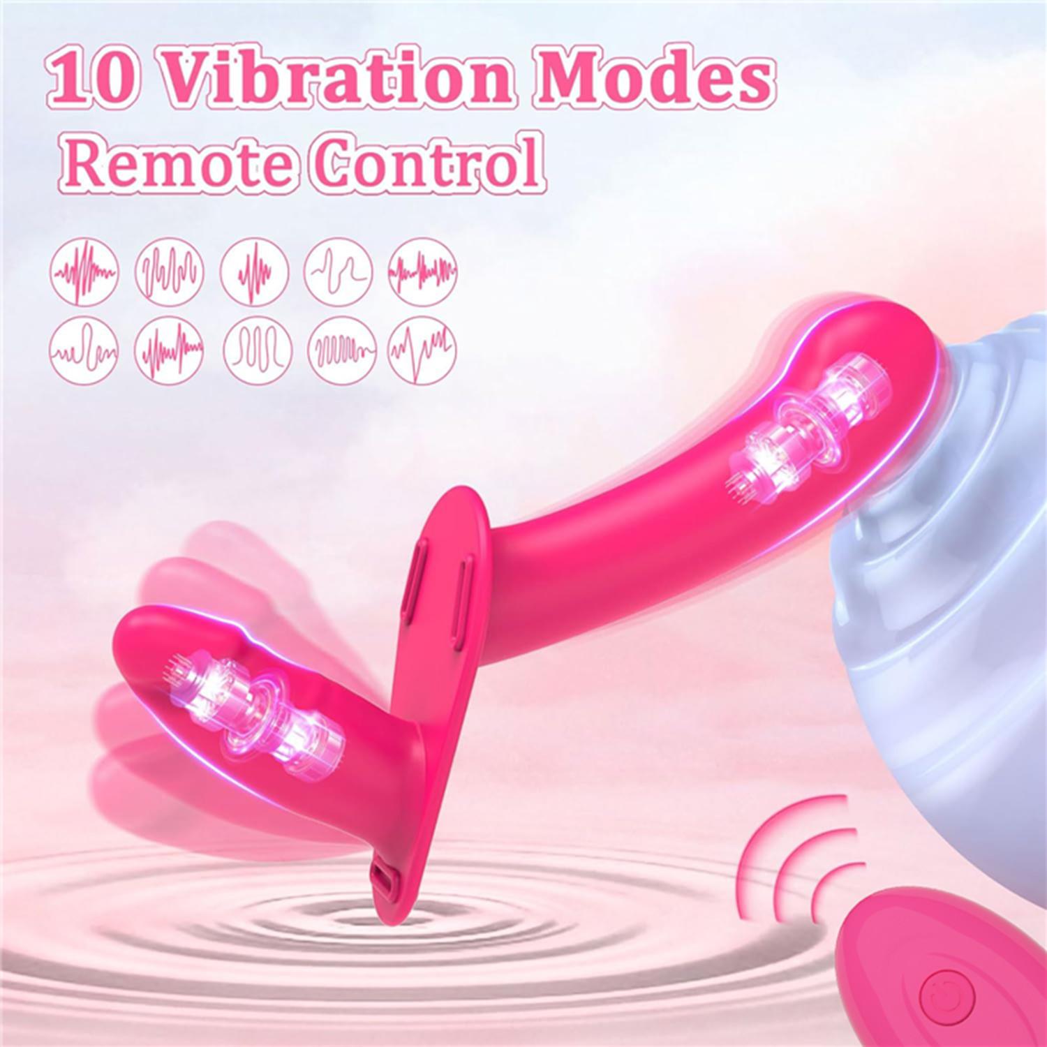 Uzaktan Kumandalı Çift Taraflı Titreşimli Strap-On Rose – 10 Mod, Su Geçirmez, Ayarlanabilir Kayışlı - Görsel 5