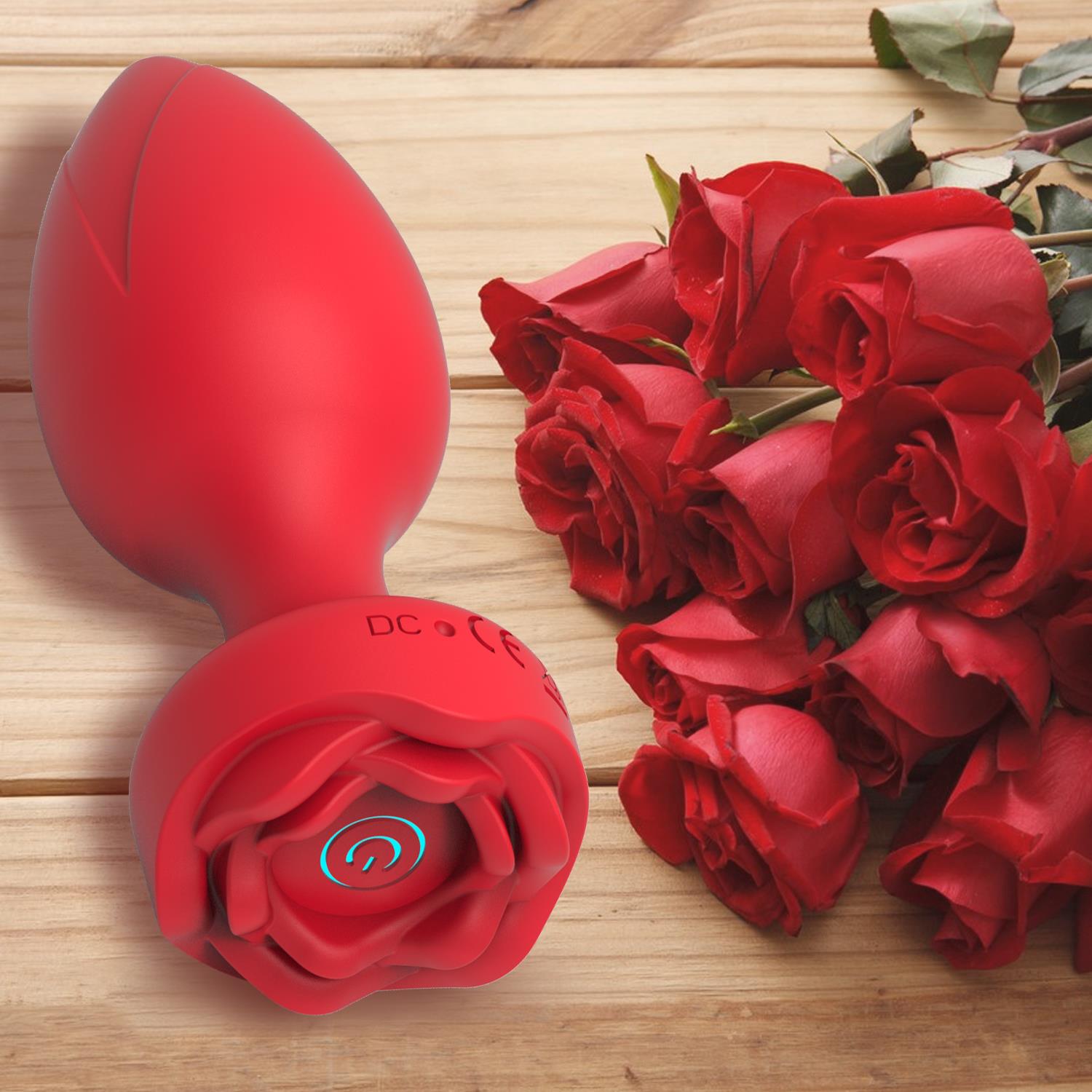 Uzaktan Kumandalı Gül Şekilli Anal Vibrator Kırmızı - Görsel 5